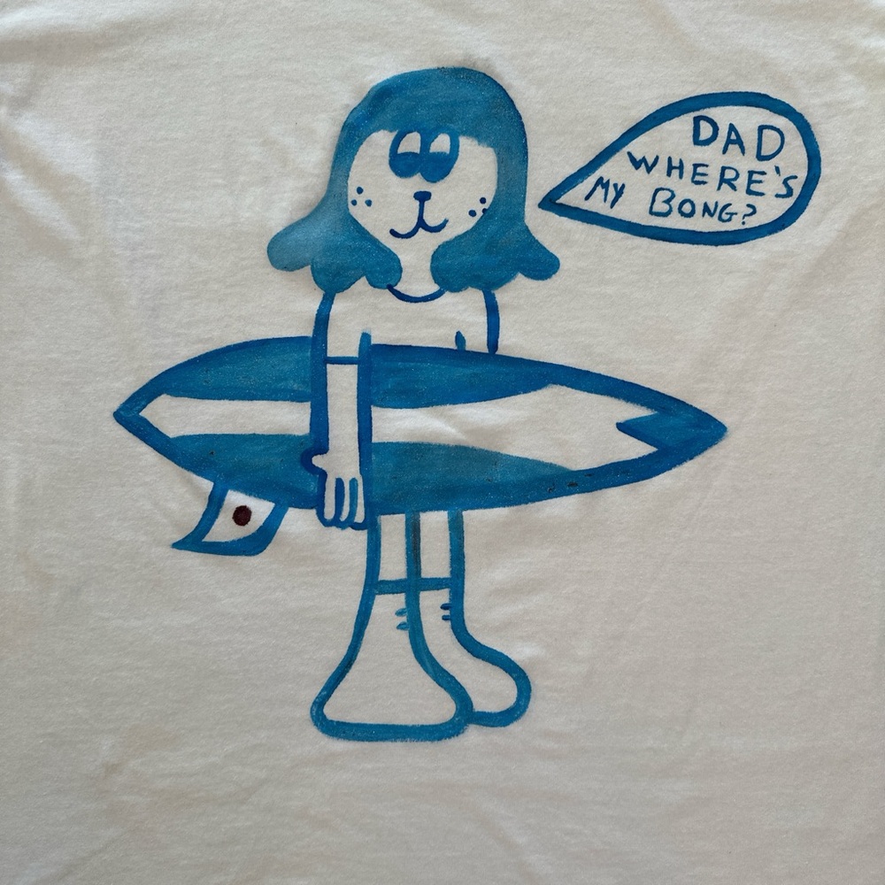 Men’s White and Blue Graphic T-Shirt - Picture 4 of 9